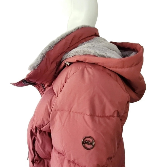 Andrew Marc | Hooded Long Stretch Parka | Terra Rose | NWT - Picture 6 of 8